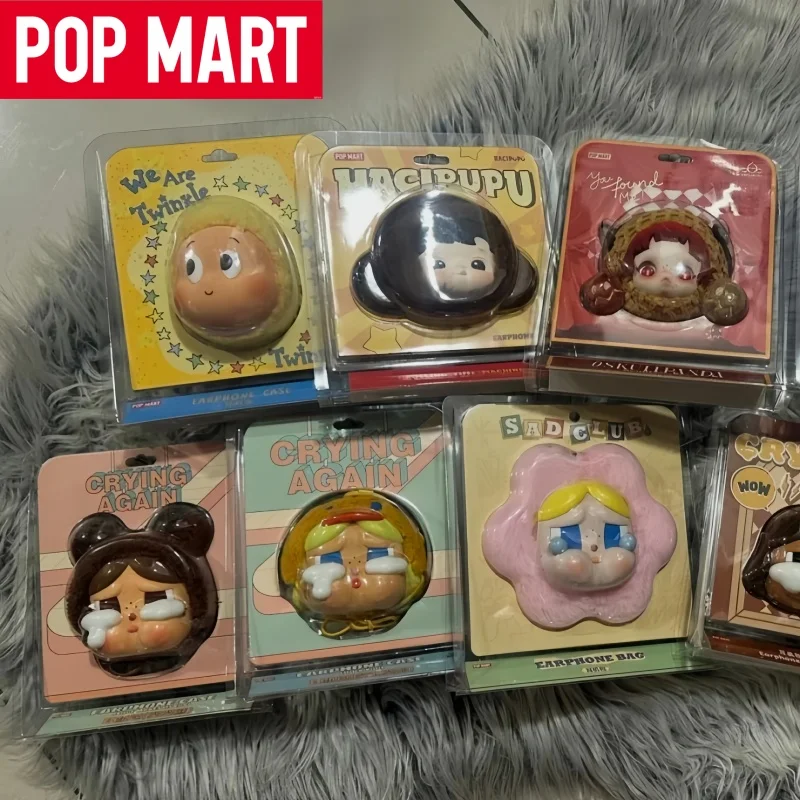 

Genuine POP MART Headphone Case Headphones Bag Crybaby Customized Cute Kawaii Girl Fashion festival Gift Portable Headphone Pack