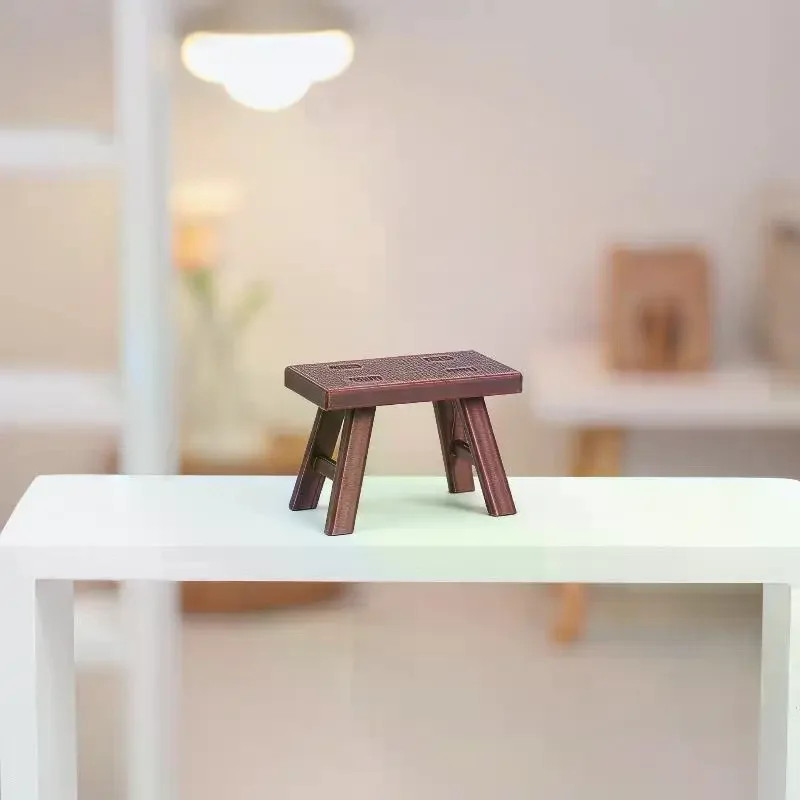 5Pcs Miniature Stool 1:12 Scale, Dollhouse Furniture Plastic Bench for Kitchen Living Room Decoration