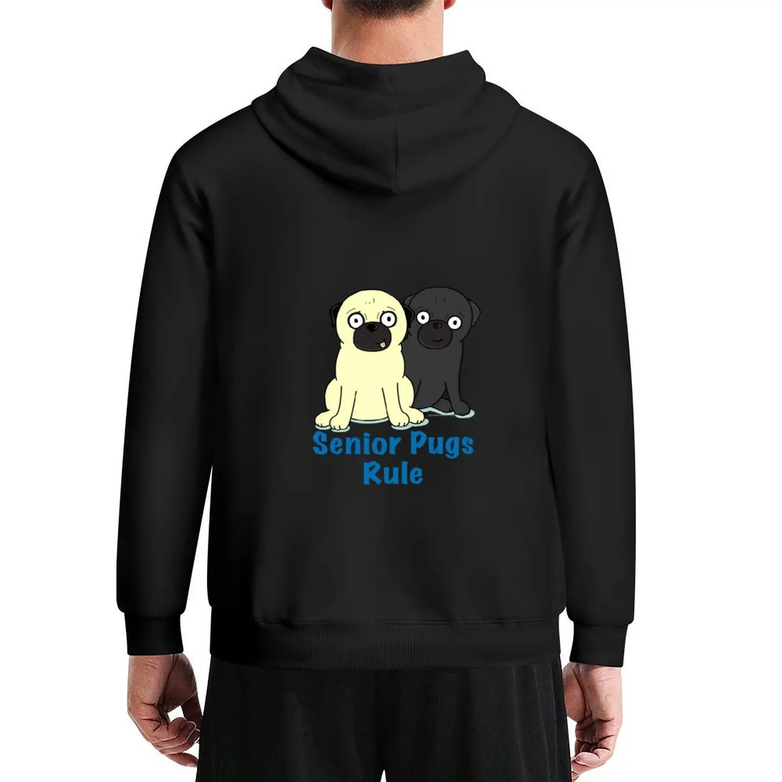 

Senior Pugs Rule Hoodie hooded shirt men's coat men's winter sweater graphic t shirts men big size hoodie