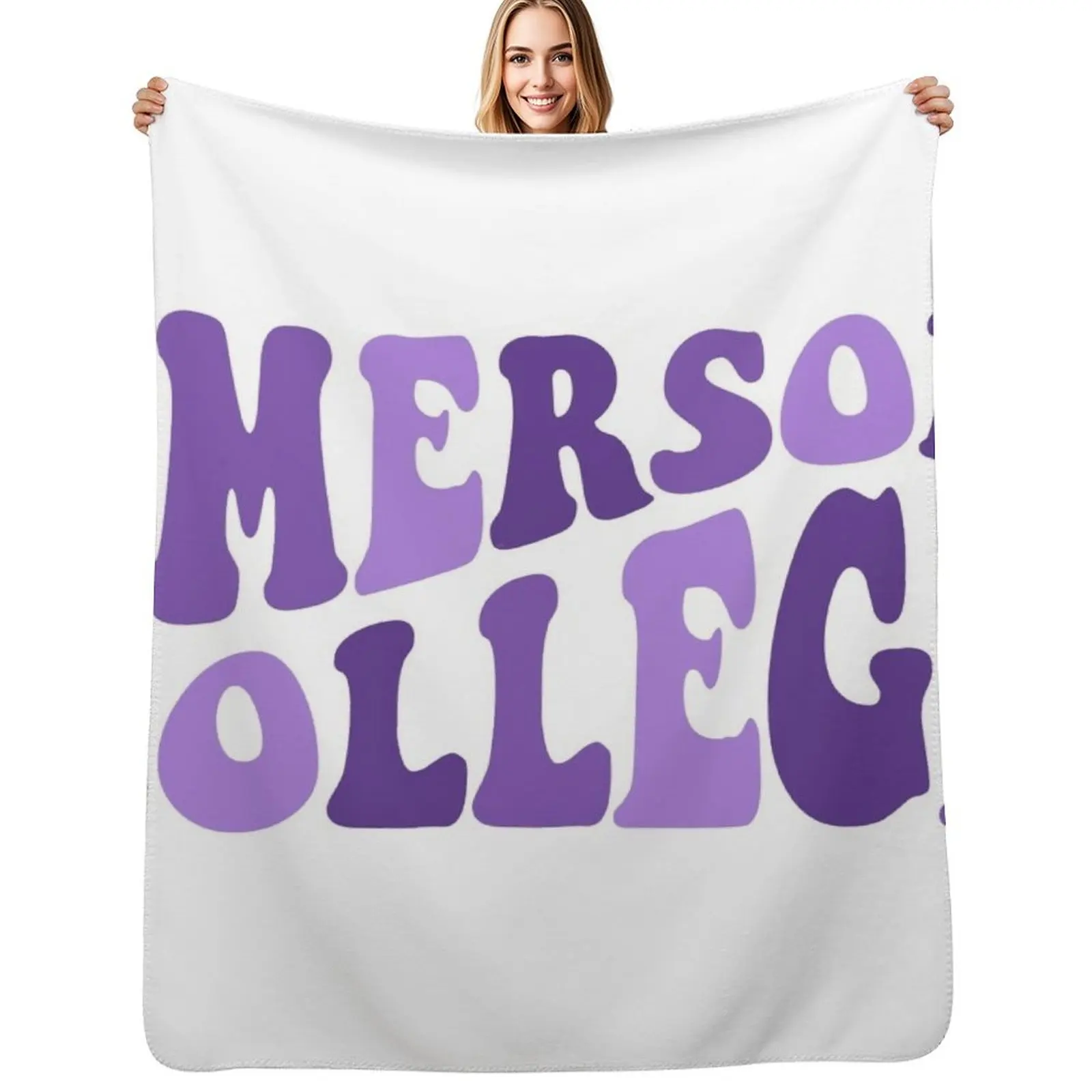 

emerson - groovy warped font Throw Blanket Cozy Sofa Blanket for TV Watching Napping