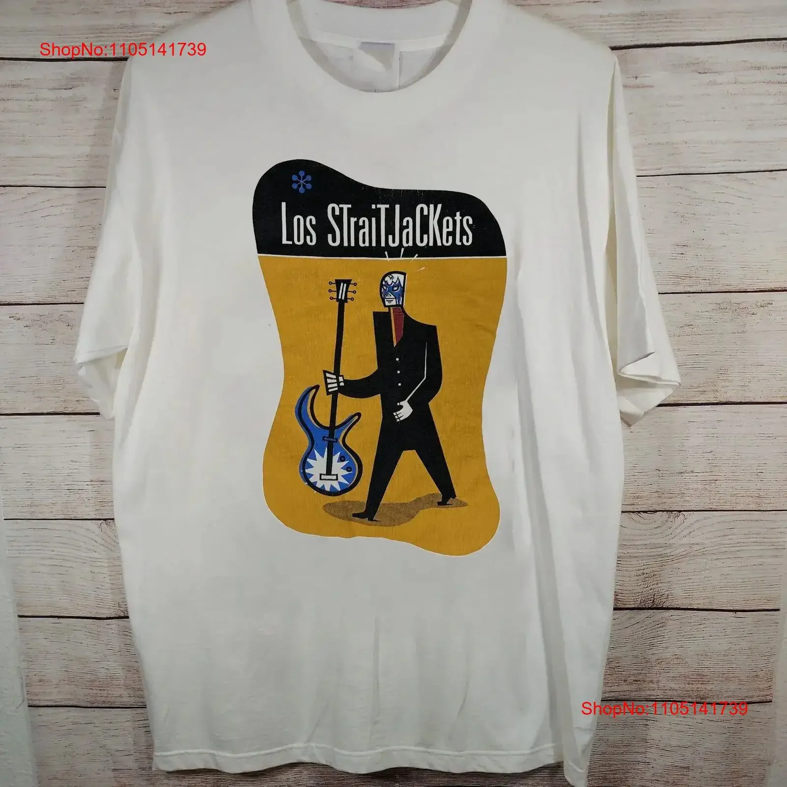 

Los Straitjackets Band For Fan on Tour T Shirt Full Size S 5XL TT777 vintage Washed fashion Unisex Stylish Soft graphic