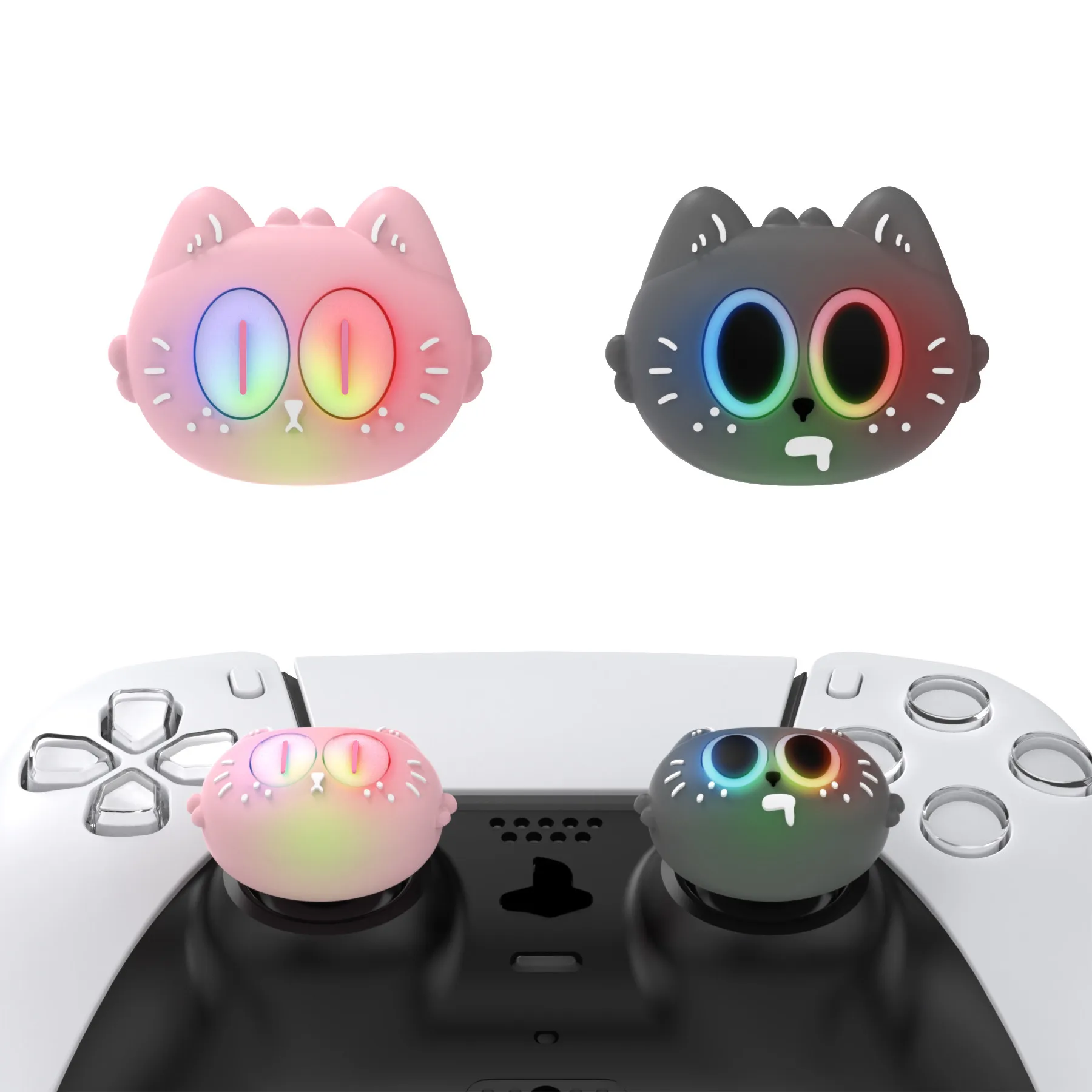 PlayVital Game Rocker Cap Silicone Material Is Sweat-Proof Does Not Slip Luminous Rocker Cartoon Series Multi-Style Optional