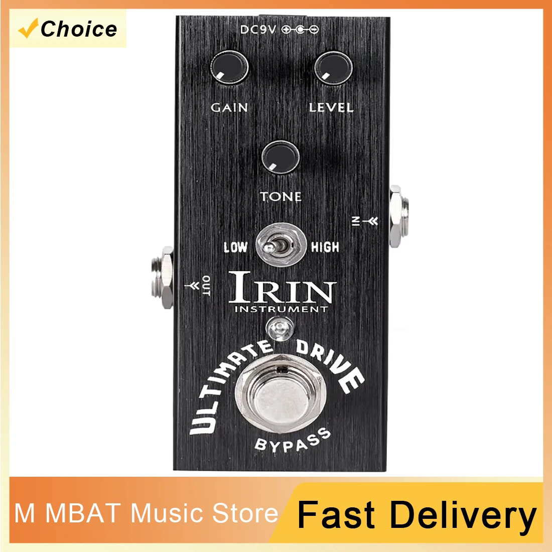 

IRIN UL TIMATE DRIVE Electric Guitar Effect Pedal Portable Black Distortion and Overload Guitar Pedal Accessories
