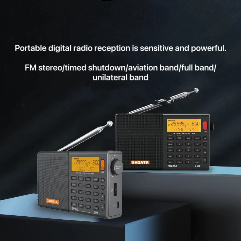 

D-808 digital tuning full-band radio SSB/FM/AM/SW/LW portable