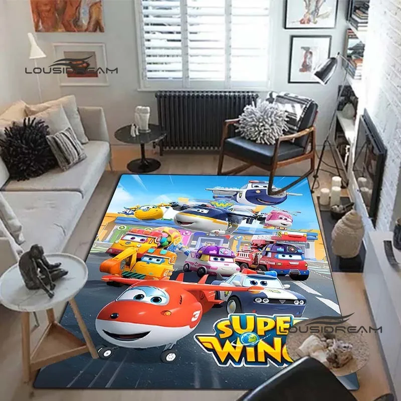 Super Wings Cute child carpet and rugs Cartoon creative rugs Large area soft rugs for living room and bedroom Children room rug