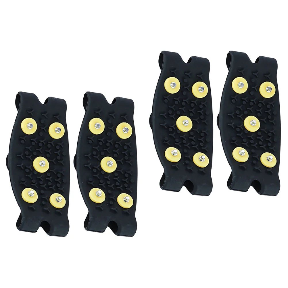 2 Pairs Non-slip Shoe Covers Climbing Shoes Crampons Anti-slip Ice Grippers Spikes for Outdoor Supplies Tpe Non-skid