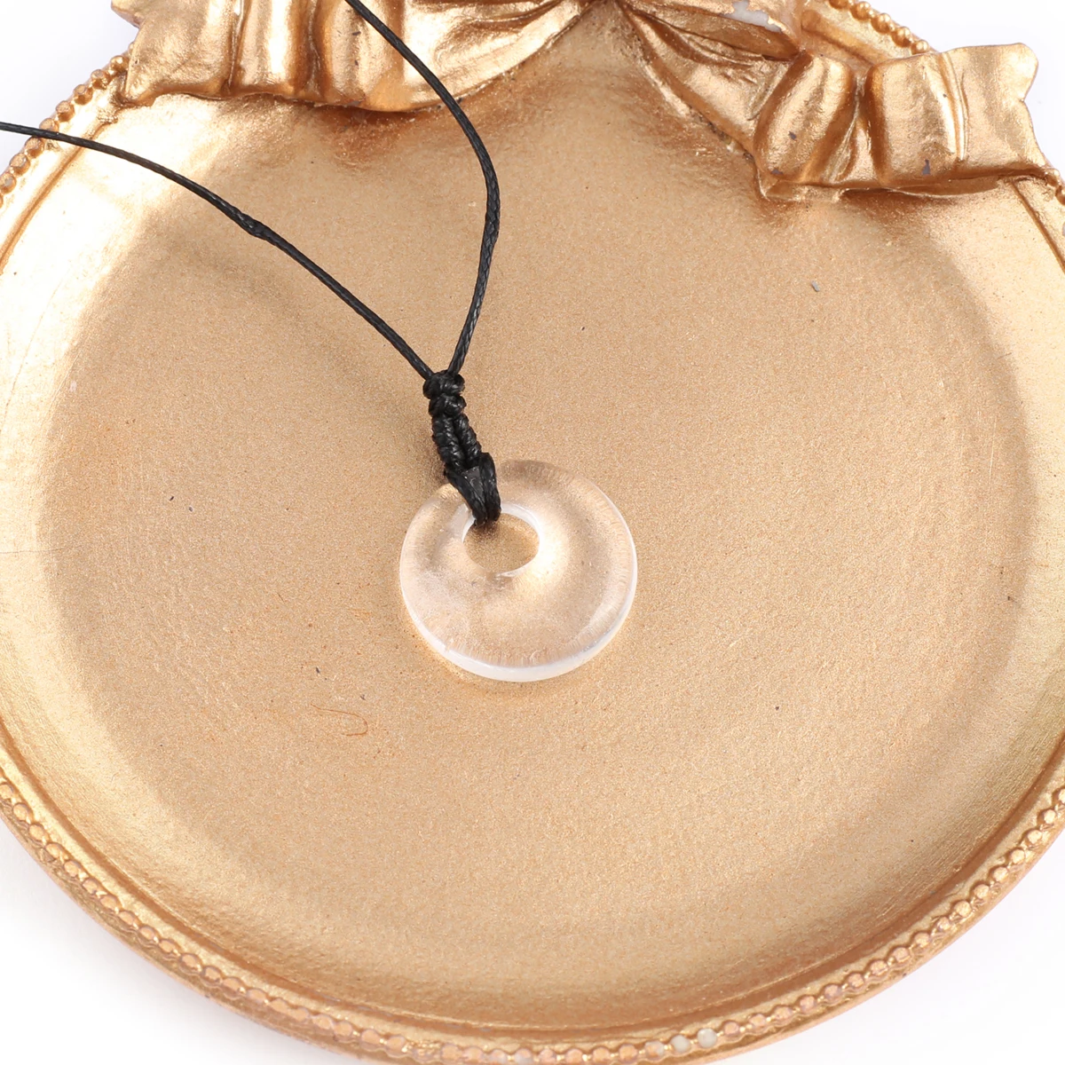Charming Big Hole Beads Natural Stone Round Amethyst Agate Jade Pendant Necklace Neutral Style Jewelry Accessories Gift for Pare