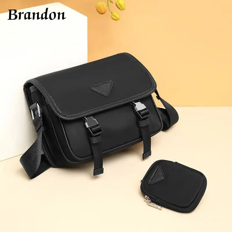 

Fashionable Men's and Women's Universal High-End Minimalist Crossbody Shoulder Bag with Large Capacity Anti Splash Briefcase