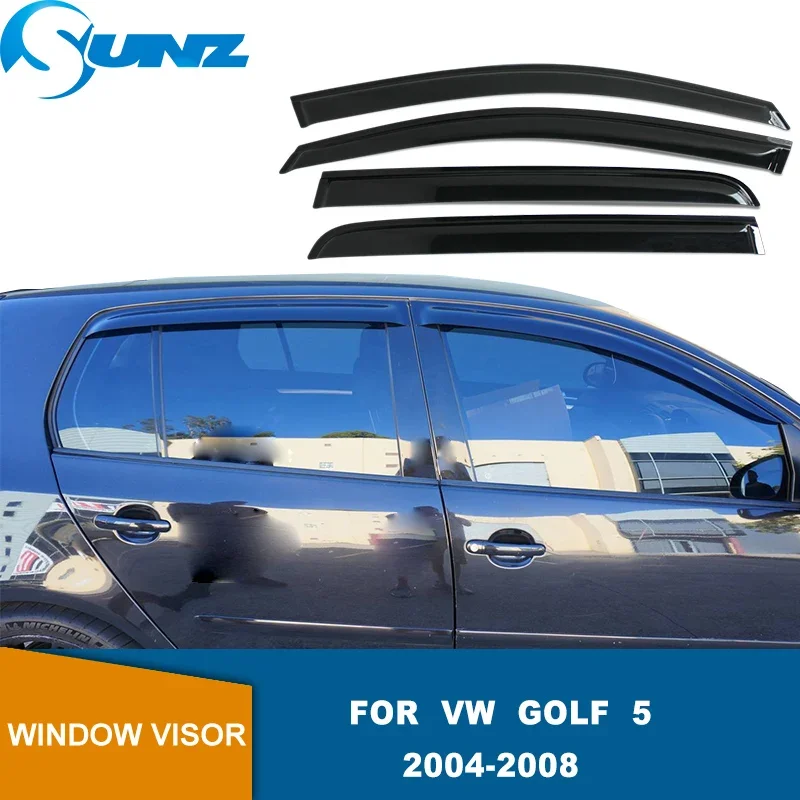 Side Window Deflectors For VW Golf 5 V MK5 TDI GTI R32 2004 2005 2006 2007 2008 Sun Rain Guard Door Visor Weathershield SUNZ