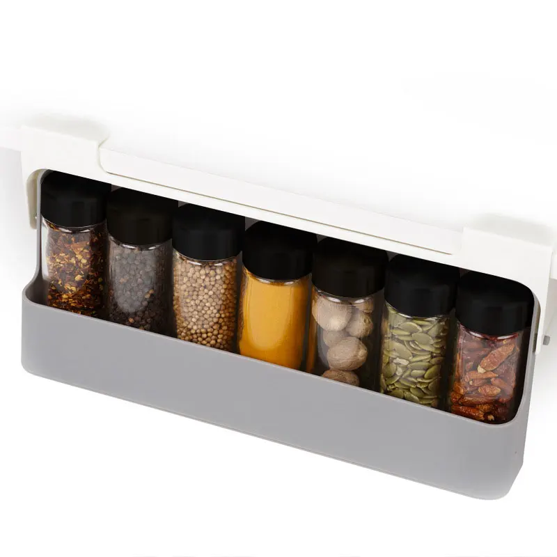 Spices Rack Seasoning Bottle Drawer Hidden Storage Rack Kitchen Condiments Shelf for Home Organization and Storage Accessories