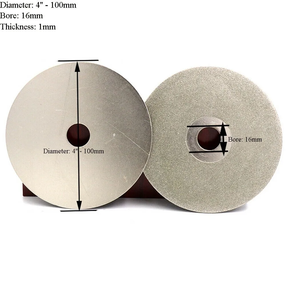 플랫 랩 디스크 휠 80~2000Grit 그라인더 크리스탈 및 마노 연마용 다이아몬드 코팅 플랫 랩 휠 4 직경