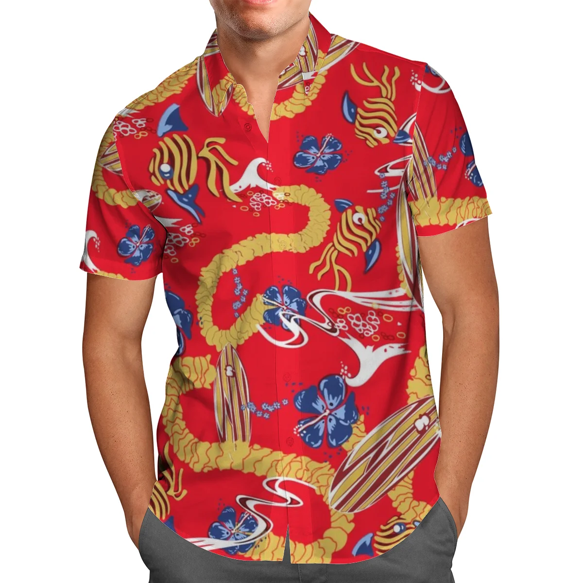 US ARMY-VETERAN 3D Beach Hawaiian 2024 Summer Men Shirt Short Sleeve Shirt Streetwear Oversized 5XL Camisa Social Chemise Homme