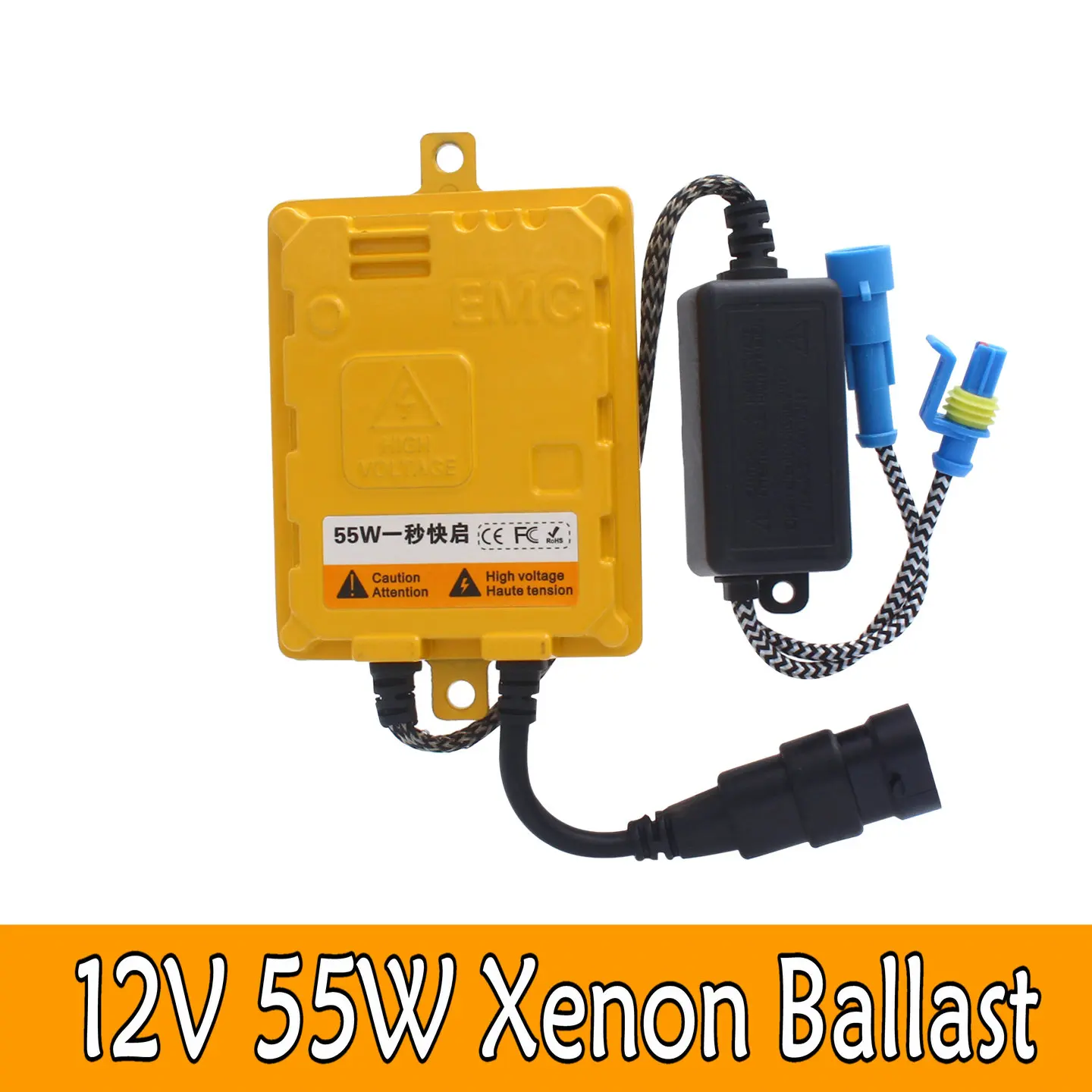 

2 pcs 12V 55W AC Ballast xenon 55W Fast Start Ballast Automotive HID Xenon External Light Digital slim Ballast
