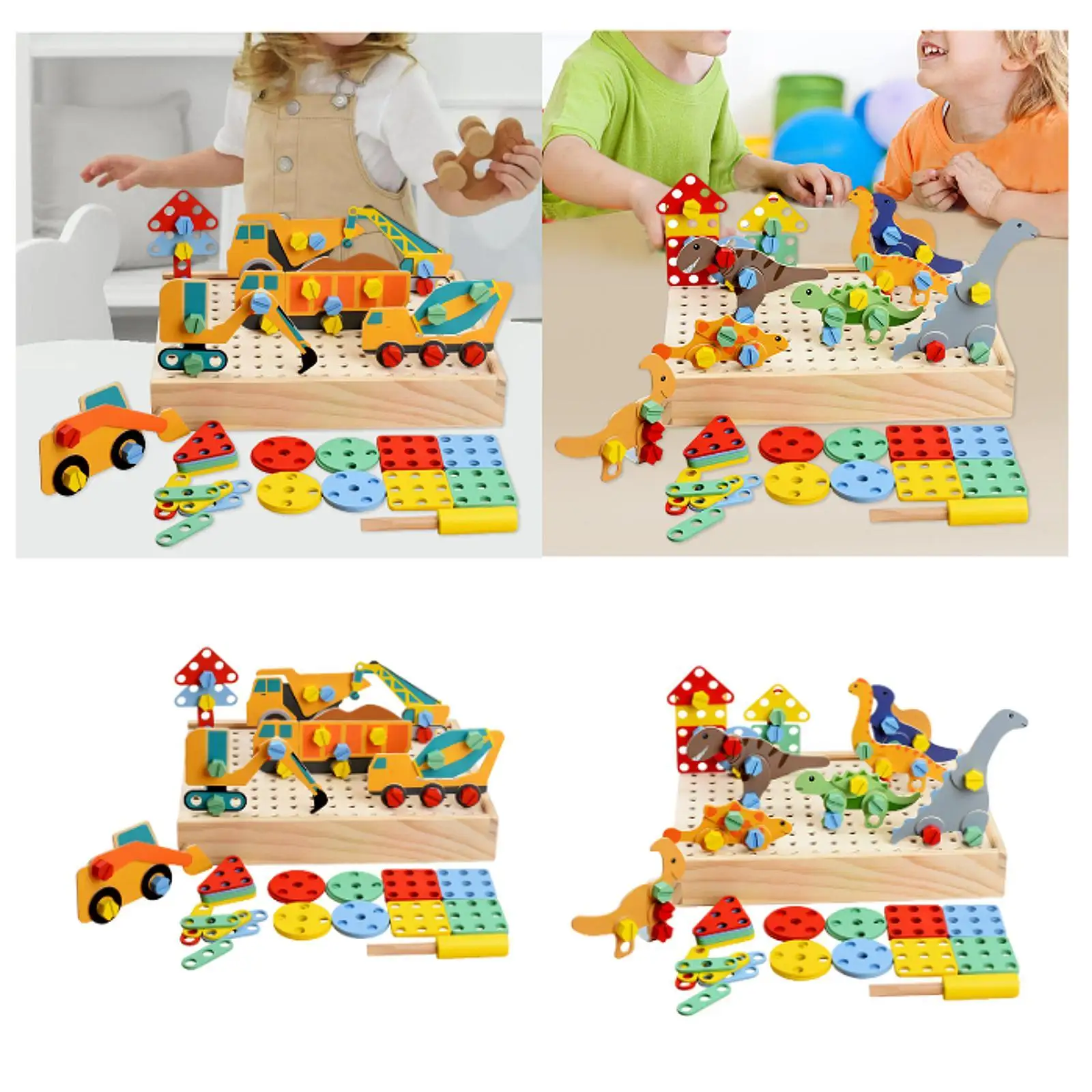 สกรูของเล่นเด็กเล่นชุดเครื่องมือพัฒนาการก่อสร้างของเล่นการเรียนรู้ปริศนาของเล่นไขควง DIY อาคารของเล่นสําหรับเด็ก