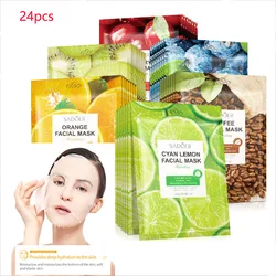 24PCS plant essence skin care facial mask for rejuvenation, moisturizing, beauty and skin care beauty  facial mask