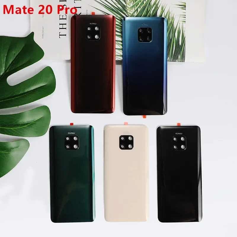 

Mate20 Pro Rear Housing For Huawei Mate 20 Pro 6.39" Glass Battery Back Cover Repair Replace Door Case + Camera Lens