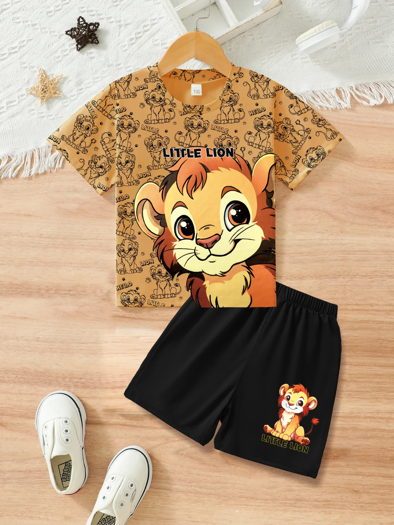 2024 Summer New Children\'s Clothing Baby Girls Short Sleeve Basic Tops Cartoon T Shirt For Kids Boy 2Pcs