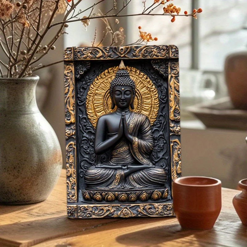 Spiritual Figure Meditation Aluminum Wall Art, Vintage Metal Tin Sign for Pool & Conference Room Decor, Decorative Wall Poster