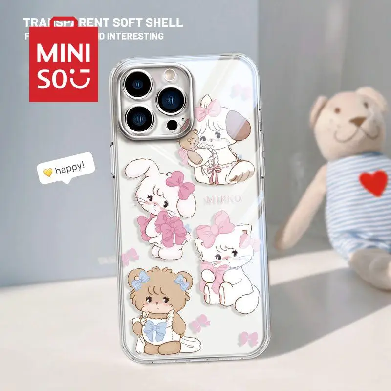 

MINISO Kawaii Anime Mikko Anti Drop Apple Phone Case Cute Cartoon Applicable To Iphone 14Promax Iphone 15/13/11 Toys for Kids