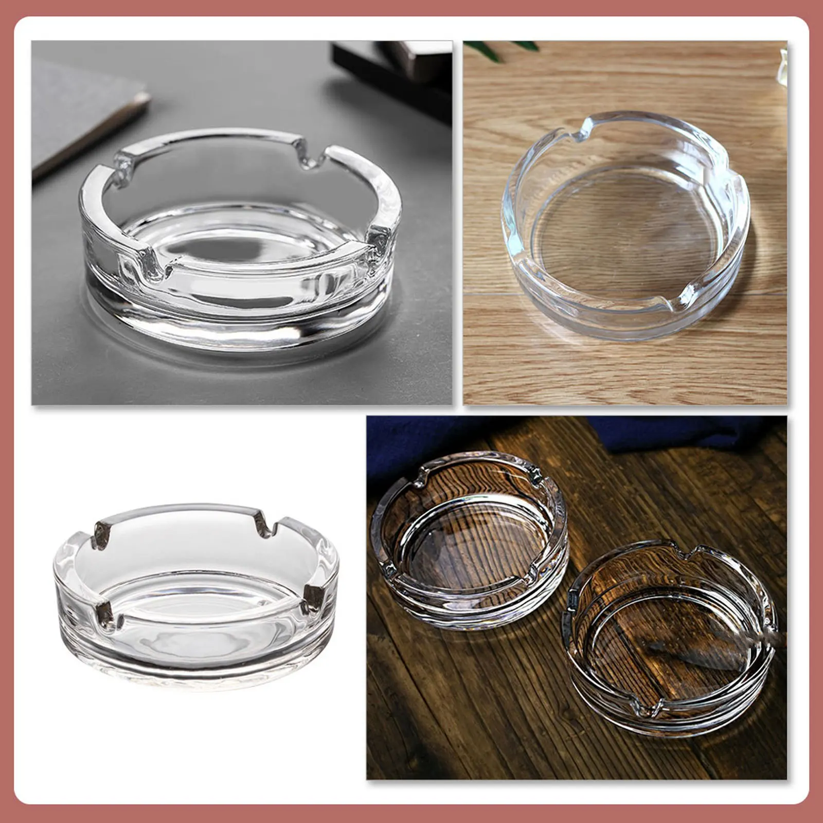 

Tray Cigar Supplies Cigarette Glassashtray Smoke Transparent Table Bowls for Smoking
