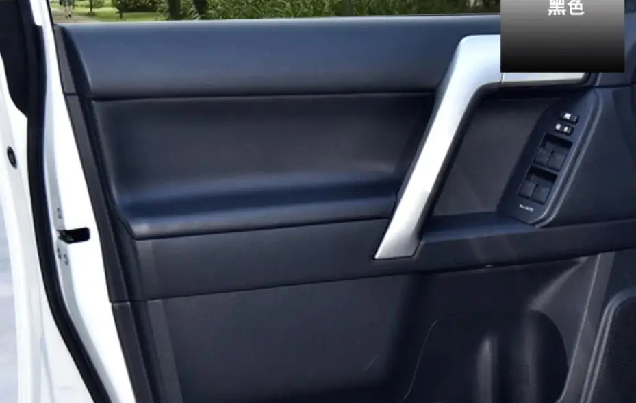 4PCS Microfiber Front / Rear Door Panel Armrest Leather Cover For Toyota Prado 2010 2011 2012 2013 -2018 2019 2020  Car Interior
