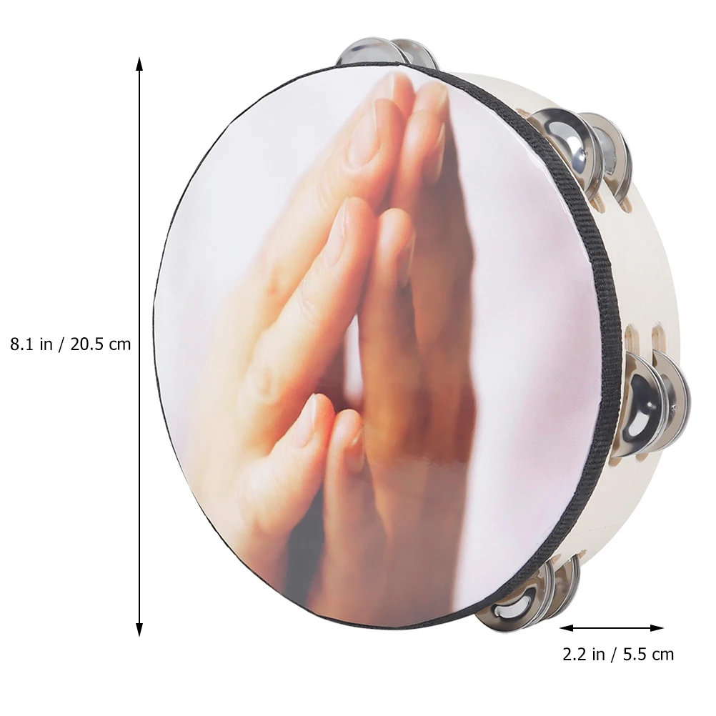 

Tambourine Hand Drum Musical Instrument Children's Toy Percussion The Pet for Kids