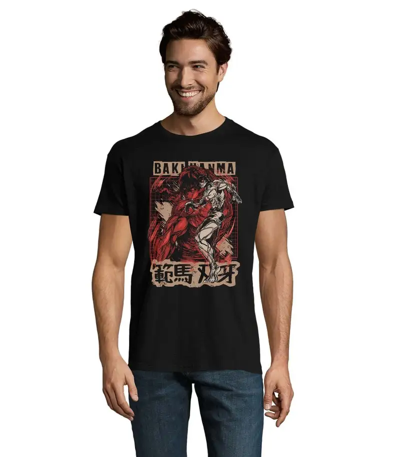 

Baki The Grappler Baki Hanma Anime Manga Poster Art Unisex Men's Cotton T-Shirt