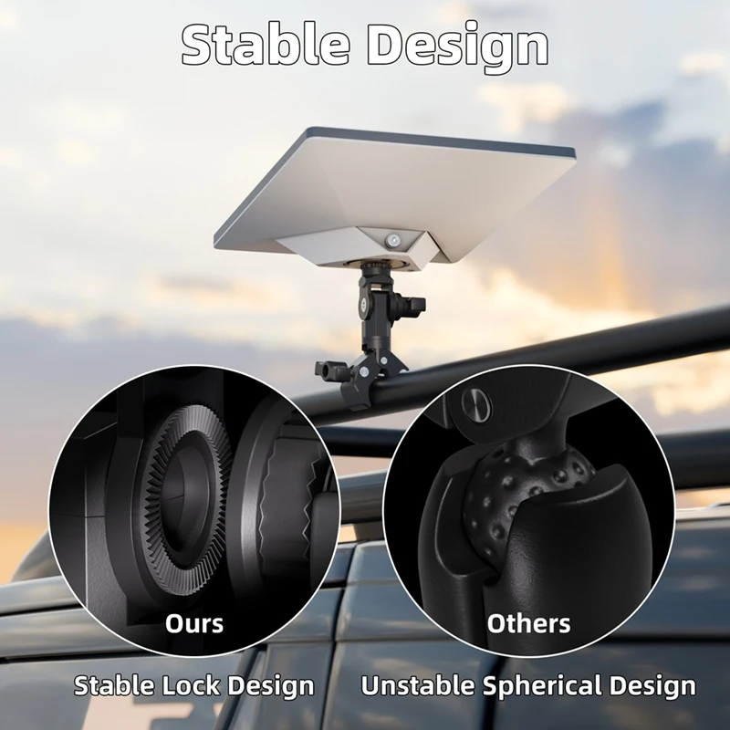 Super Sale For Starlink Mini Clamp Mount Adjustable Universal Pole Clamp Starlink Mini Mount with Pipe Adapter for RV Boat