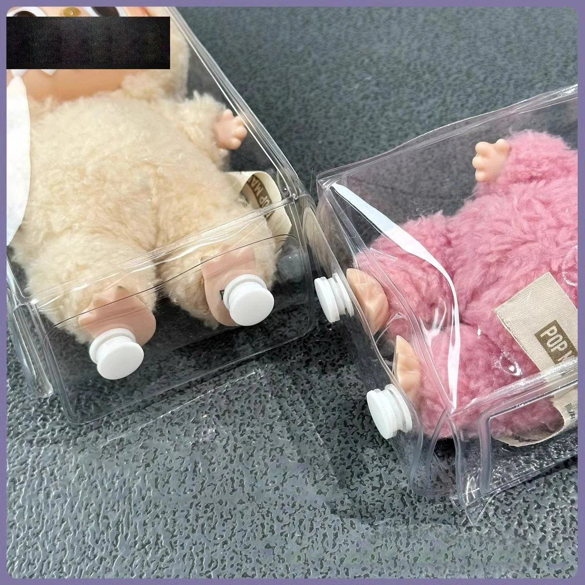 17 سنتيمتر موضة المطر بوف بولي كلوريد الفينيل شفافة دمية حمل حقيبة واضح نافذة العرض الغبار لشخصيات صغيرة المفاتيح