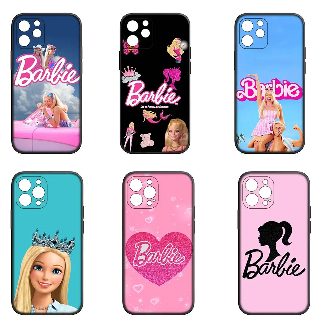 Barbies Fashion Princess Cover Phone Case for Apple iPhone 15 14 Plus 13 12 Mini Pro Max + 13Pro 14+ 15+ Flexible Coque