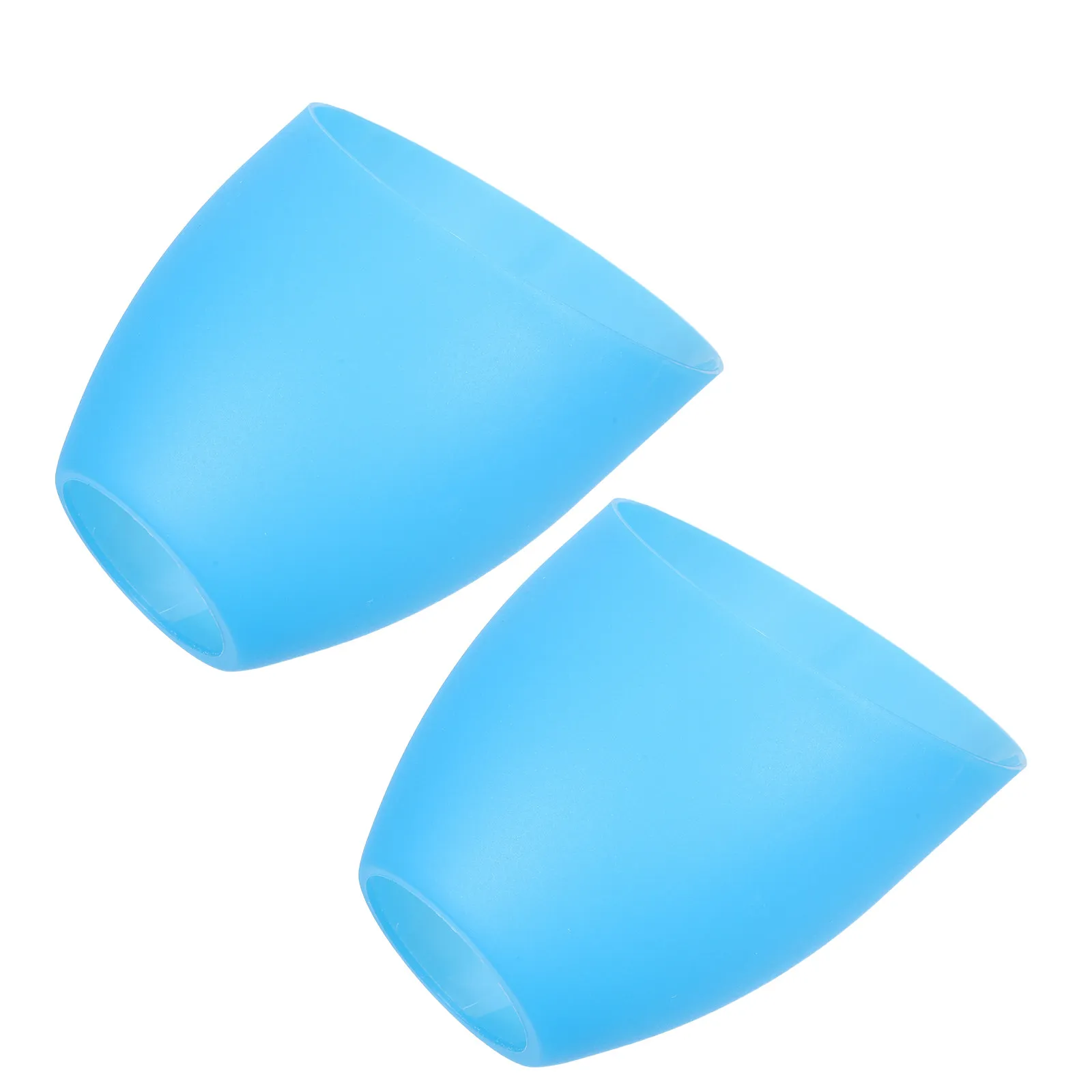 2Pcs Plastic Horseshoe Lamp Shade Replacement Small Inclined Angled Blue Cover for Multi-Head Table Floor Pendant Lamp Reading