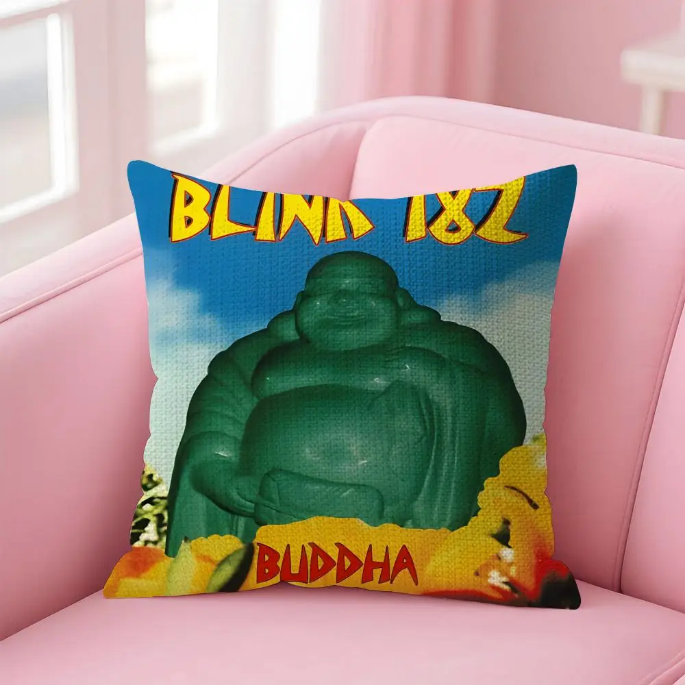 Rock Band B-Blink 182 Cushion Cover Decorative Linen Throw Pillow Case Soft For Bed Sofa Car Home Decor