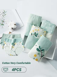 4Pcs Womens High Waisted Underwear Cute Fruit Print Breathable Oversized Briefs Comfortable Soft Stretchy Girls Panties