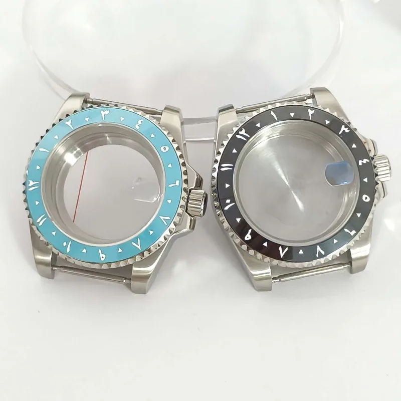 إطار من السيراميك، حافظة ساعة مع حافظة خلفية صلبة وخيارات خلفية لعلبة العرض مكبر الياقوت مناسبة لحركة NH35/36/7S #1