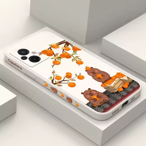Orange Capybara Phone Case For Xiaomi Poco F8 F7 X7 M6 X6 F6 M5 M5S F5 X5 F4 X4 M4 F3 M3 Pro Ultra 4G 5G GT Silicone Cover