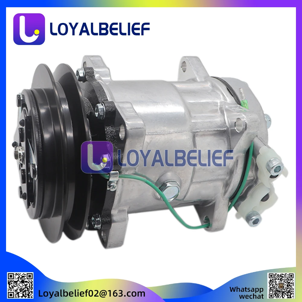 7120-8019 AC Compressor SD7H15 For Mitsubishi Kobelco Kato Komatus Fuso 71208019 Air Conditioning System