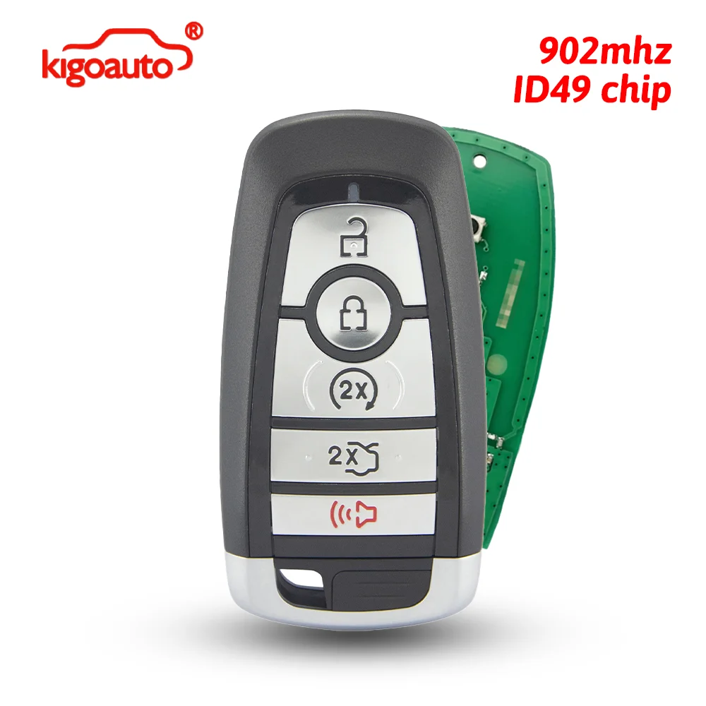 

kigoauto FCC M3N-A3C054339 Smart key 5 button 902mhz ID49 Original chip for 2022-2023 Ford Mustang PN: 164-R8324