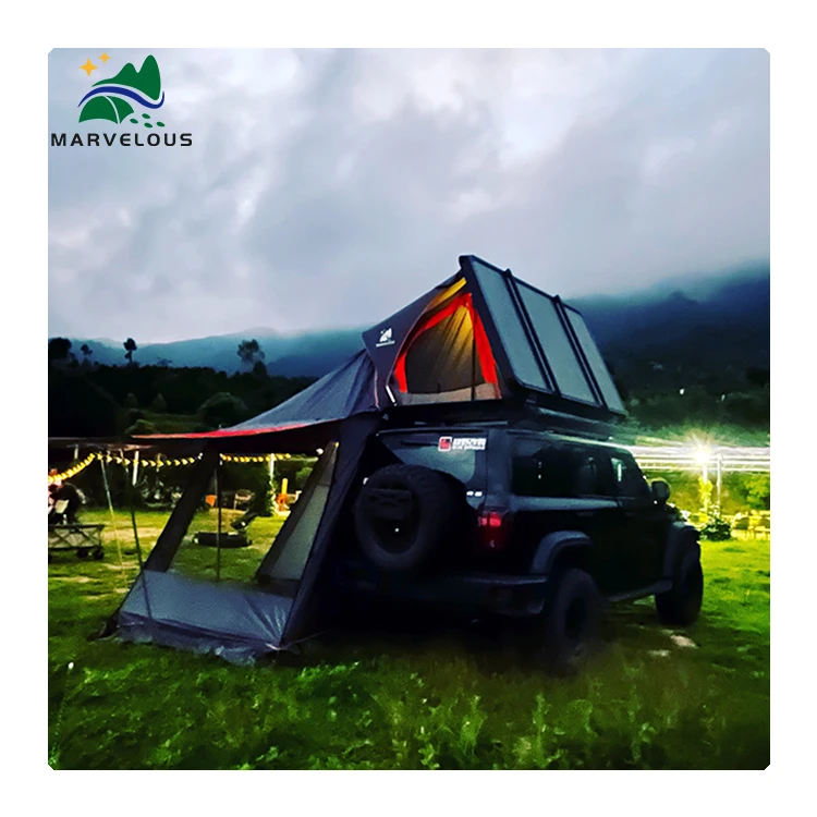 

Best roof top tent vehicle side awning car trailer roof top tent 4-5 person car side tent