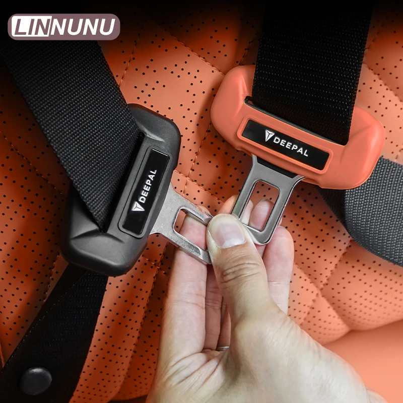 Linnunu Fit for Deepal S07 L07 Sl03 Cars Accessories Car Seat Belt Buckle Silicone Protective Cover Anti-Collision and Anti-Scratch Protective Cover