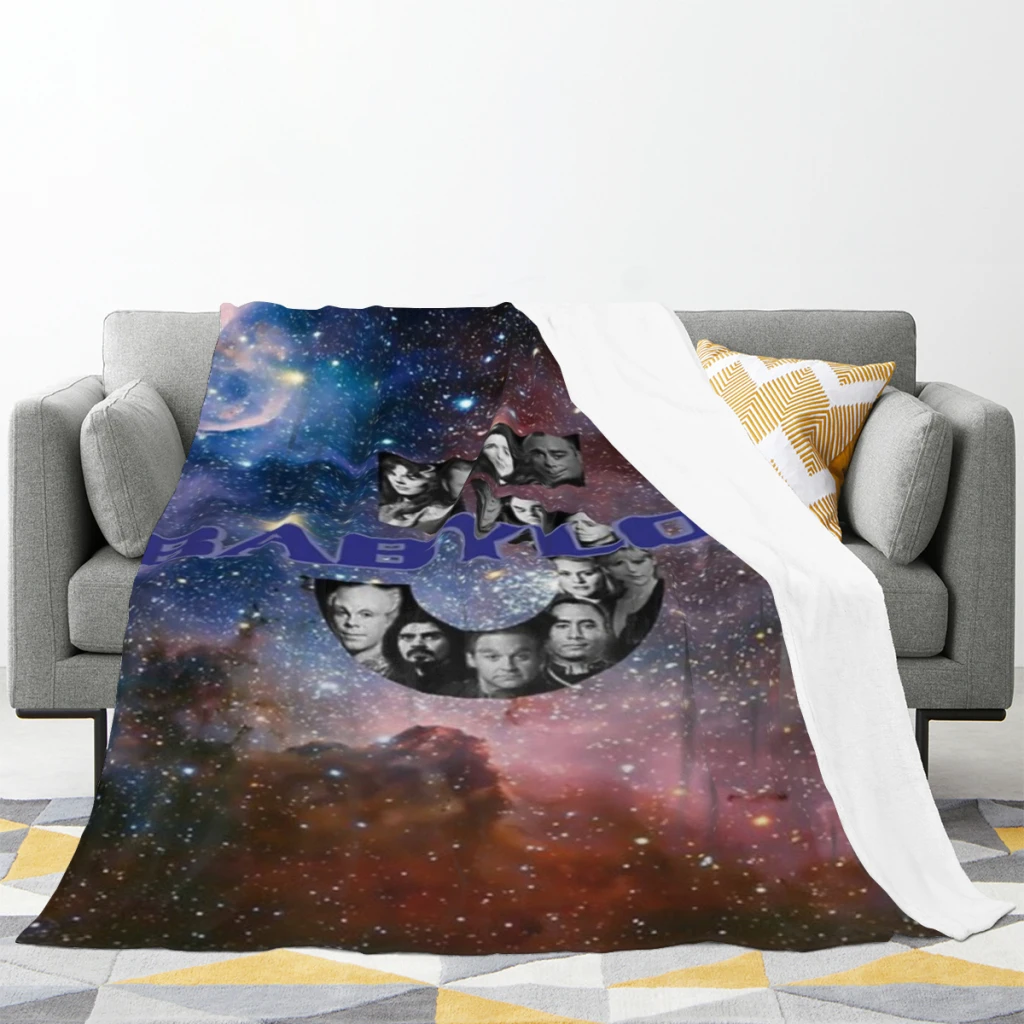 Babylon 5 Blanket Flange Textile Decor Portable Super Soft Throw Blankets for Home Office Plush Thin Quilt