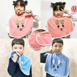 Cute Cartoon Washing Face Toothbrush Towels for Little Boy Girl Bunny Waterproof Thickened Water Absorption Baby Bib