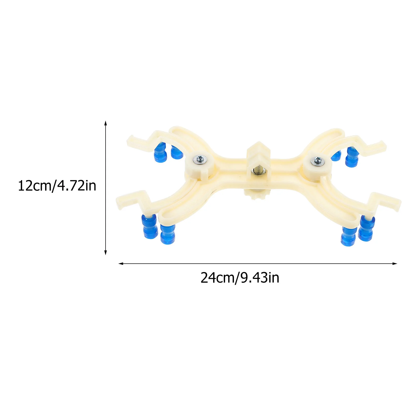 Abrazadera de títración para básculas, accesorios de fijación para experimentos, Clip de plástico doble para laboratorio