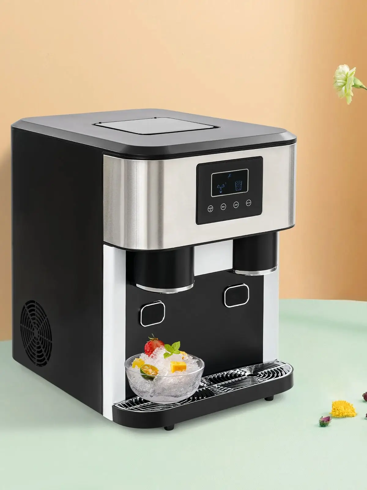 3-in-1 Eiswürfelbereiter für Arbeitsplatten Multifunktionale Eismaschine für Zuhause/Cafés/Büros/Bars/Bistros/Foodcourts