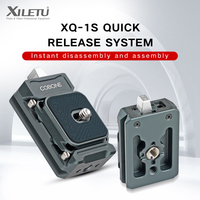 XILETU XQ1S Quick Release Plate Clamp with Arca Swiss Quick Release Plate Quick Mounting Bracket for DSLR Camera Tripod Adapter