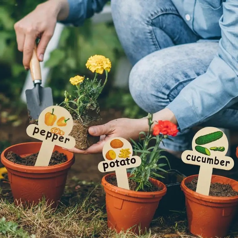Plant Labels For Seedlings Aesthetic Garden Label Stakes Set Of 17 Reusable Name Stakes For Backyard Courtyard Patio Balcony