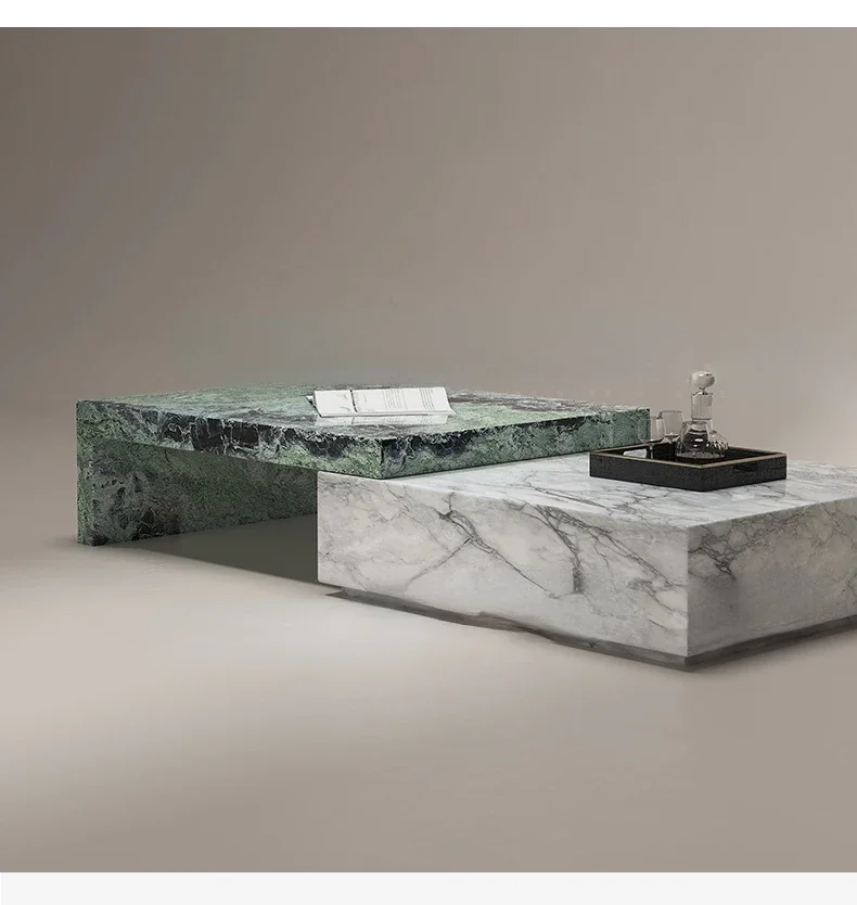 Furniture small apartment living room natural Bulgari white marble coffee table