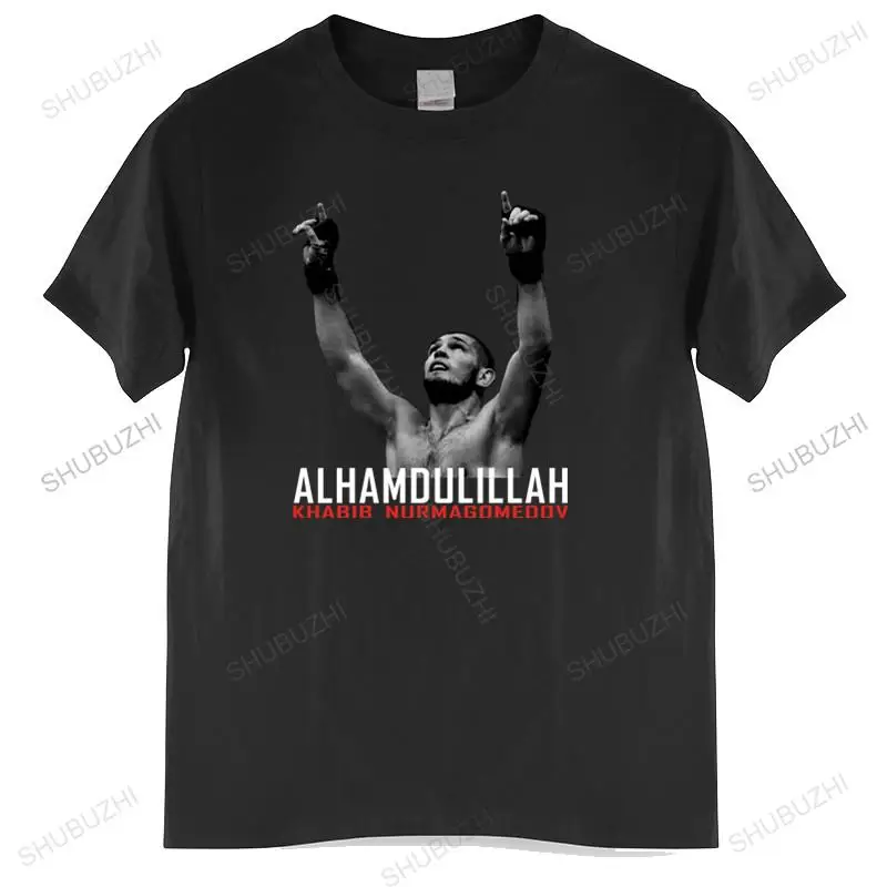 Fashion brand t shirt mens Khabib Nurmagomedov Alhamdulillah T-Shirt Fighter unisex t-shirt teenagers cool tops