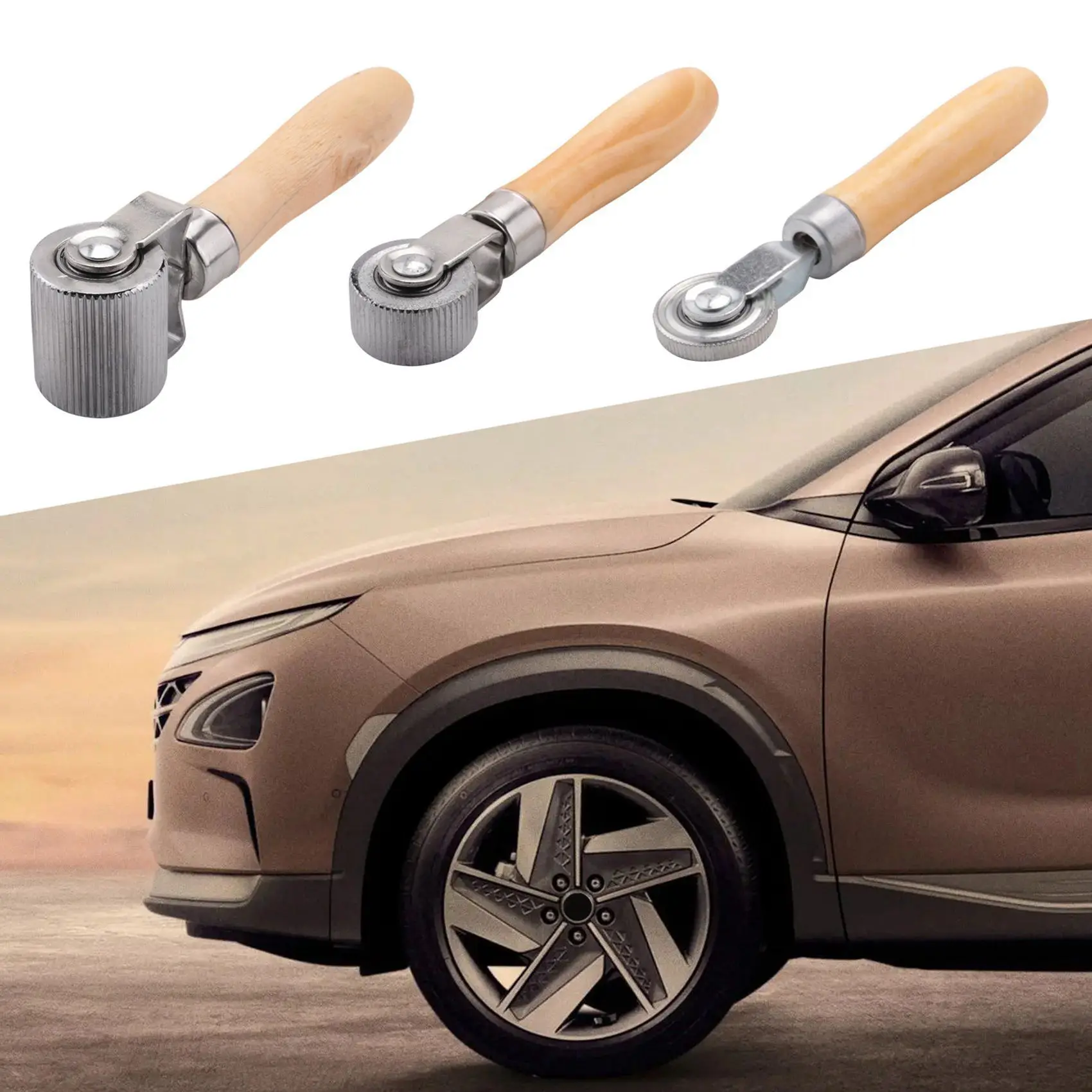 3 Pcs Car Sound Deadening Roller Metal Installation Tool for Auto Noise Roller Car Sound Deadener Application Installation Tool