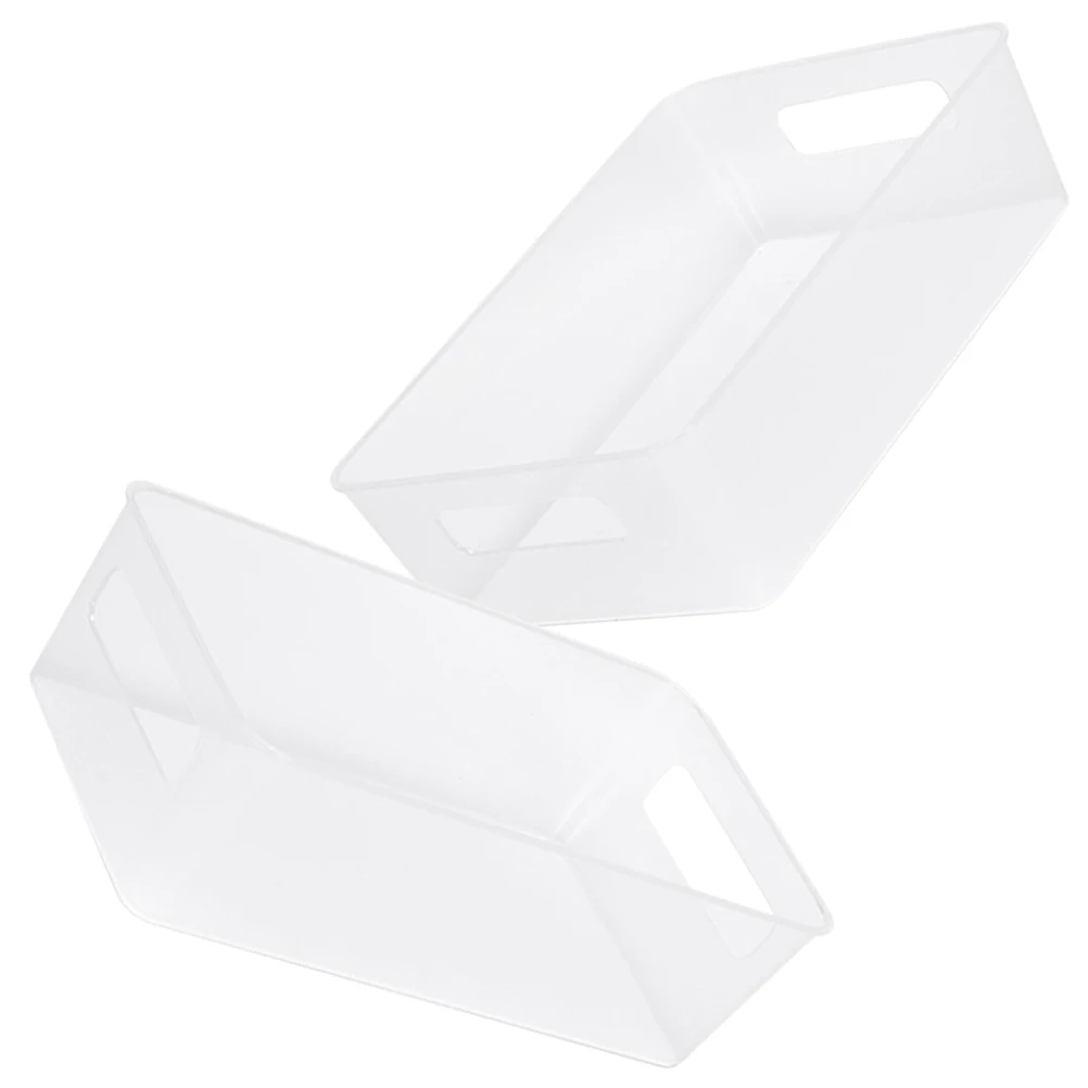 2pcs Refrigerator Food Storage Box Clear Stackable Fridge Organizer Vegetable Fruit Container With Corner Pads Space Saving