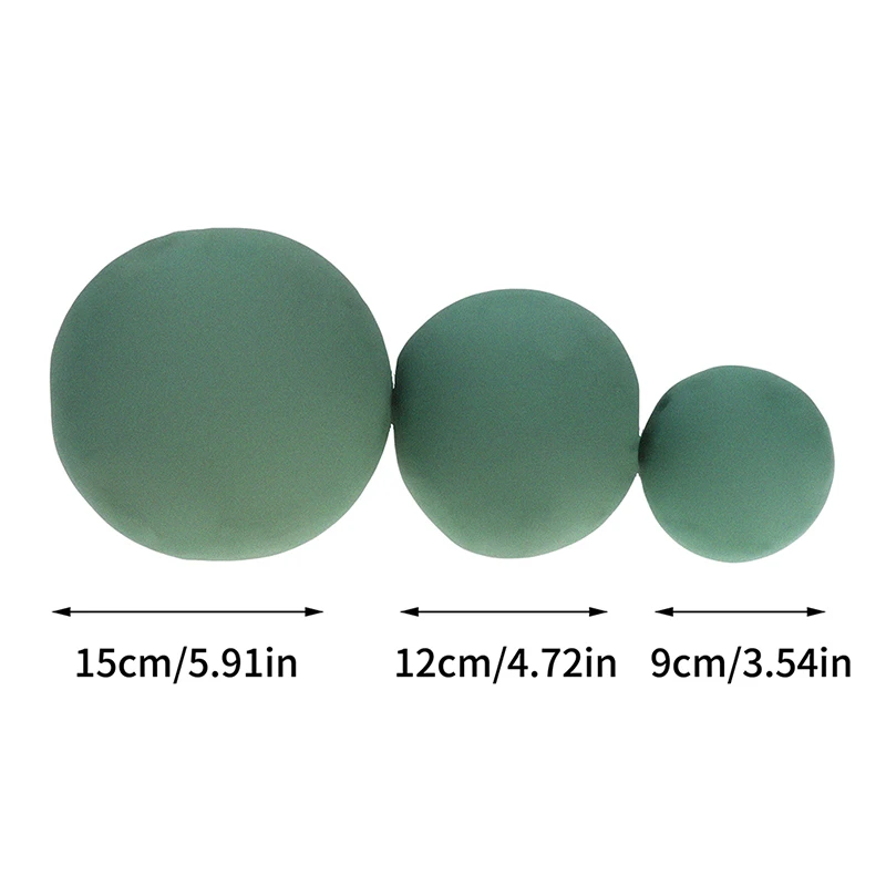 1Pc 9/12/15cm Round Green Dried Flower Ball Mud Sponge Foam Bouquet Decoration Fresh Floral Flower Arrangement Tools